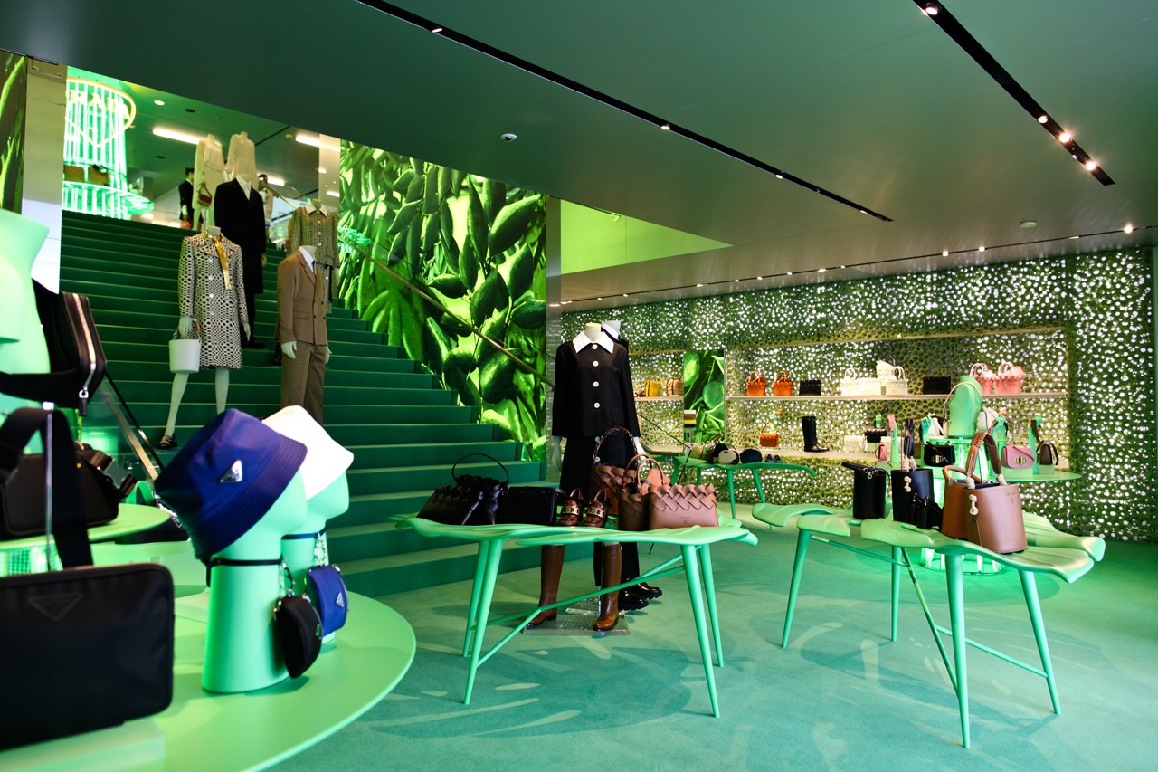 Prada Hyper Leaves In-Store Installation Debut