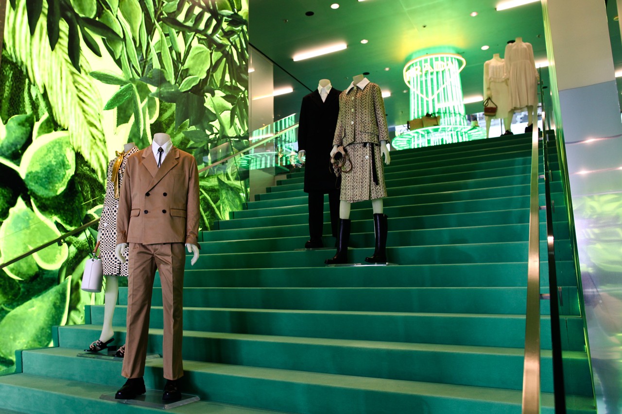 Prada Hyper Leaves In-Store Installation Debut