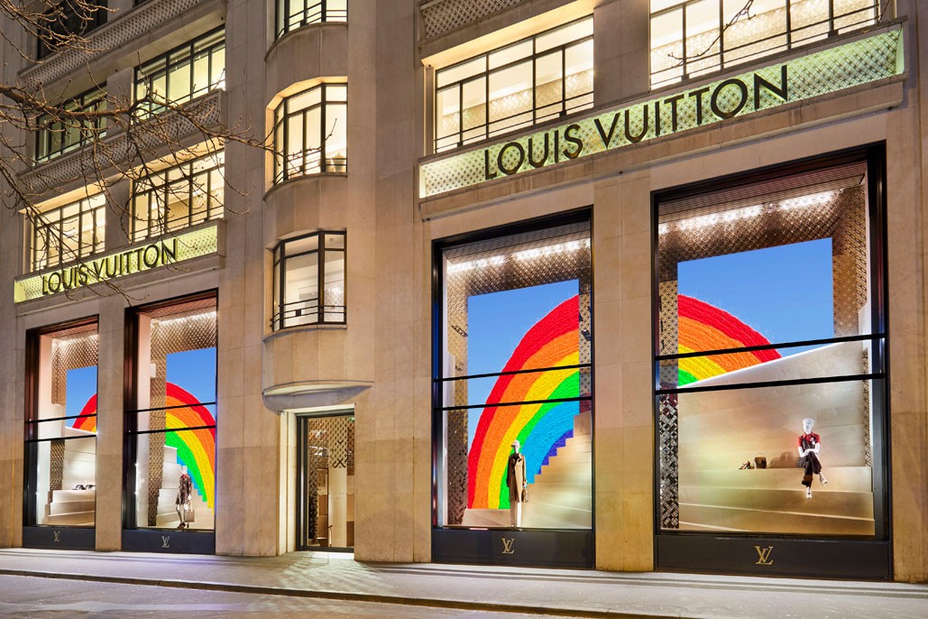 Louis Vuitton asks participants to draw rainbow art on store windows